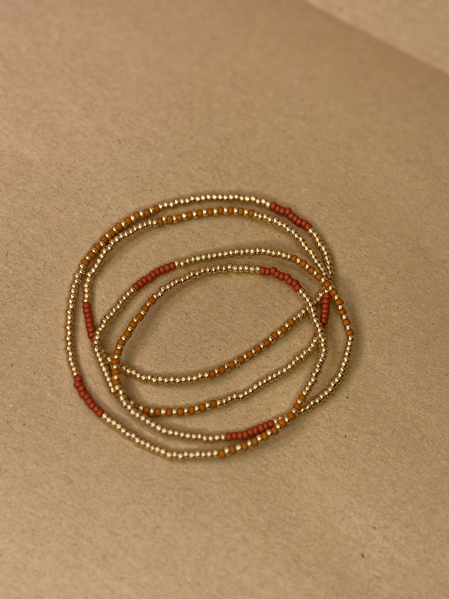 Set de Bracelets - Terracotta & Doré