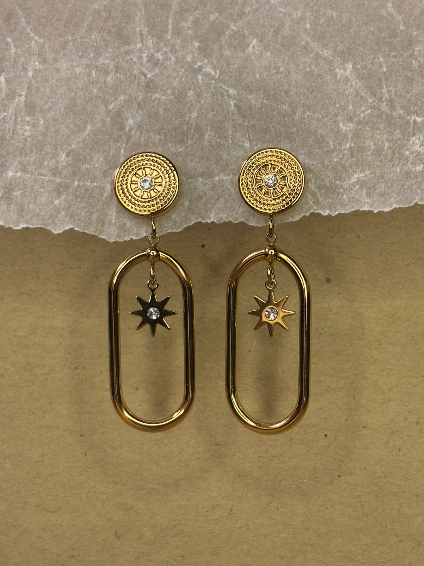 BO Puces Acier Inoxydable - Etoiles & Strass